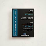 "Neon Glow - B’nai / Bat / Bar Mitzvah Invitation" - Mitzvah Reception Cards in Lagoon by Anne Retter - SchoepfergeistArt - Front