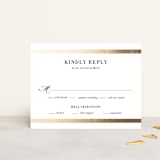 "Classic Monogram" - Mitzvah RSVP Cards in Powder by Stacey Meacham - Front
