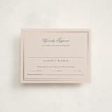 "Polished" - Mitzvah RSVP Cards in Barely Blush by Jennifer Postorino - Front