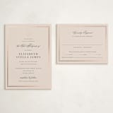 "Polished" - Mitzvah RSVP Cards in Barely Blush by Jennifer Postorino - With Invitation