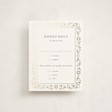 "Hanukkah Star" - Mitzvah RSVP Cards in Snow by Ana de Sousa - Front