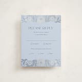 "Blooming Mitzvah" - Mitzvah RSVP Cards in Sky by Simona Camp - Front