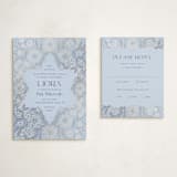 "Blooming Mitzvah" - Mitzvah RSVP Cards in Sky by Simona Camp - With Invitation