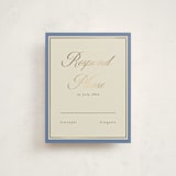"Formal Elegance" - Mitzvah RSVP Cards in Cerulean by Morgan Kendall - Front