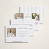 "Elegance simplicity" - Memorial Cards in Coal by Ana de Sousa - Back of Card Options