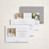 "Typographic Mix" - Memorial Cards in Snow by Michelle Taylor - Back of Card Options