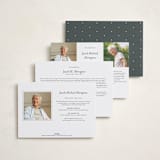 "With a flourish" - Memorial Cards in Salt by Lea Delaveris - Back of Card Options