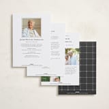 "Quartzite" - Memorial Cards in Noir by Wildfield Paper Co - Back of Card Options