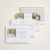 "Modern Star of David" - Memorial Cards in Golden by Alexandra Cohn - Back of Card Options