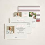 "Scholarly Spirit" - Memorial Cards in Crimson by Megan Davis - Back of Card Options