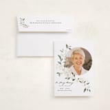 "Sweeping Vine" - Memorial Cards in Porcelain by Itsy Belle Studio - Card with Envelope