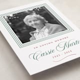 "Classic Love" - Memorial Cards in Sage by Alston Foster - Detail