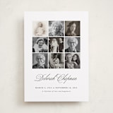 "A Lifetime" - Memorial Cards in Classic White by Cindy Reynolds - Front