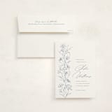 "Details" - Memorial Cards in Azure by Claudia Orengo - Card with Envelope