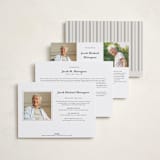 "Locket" - Memorial Cards in Cloud by Kelly Watkins - Back of Card Options