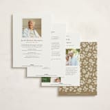 "Softly" - Memorial Cards in Wheat by Brandy Folse - Back of Card Options