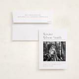 "Elegance simplicity" - Memorial Cards in Coal by Ana de Sousa - Card with Envelope