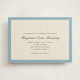 "Chapel" - Memorial Cards in French Blue by Megan Davis - Front
