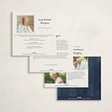 "Textured Watercolor" - Memorial Cards in Ocean by Adelyn T. - Back of Card Options