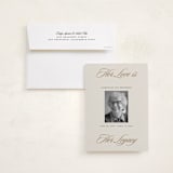 "Journey" - Memorial Cards in Buff by Carrie ONeal - Card with Envelope