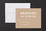 "Simply Krafted" - Mitzvah RSVP Cards in Cotton by That Girl Press - Front