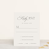 "Blessed Mitzvah" - Mitzvah RSVP Cards in Onyx by Benita Crandall - Front