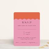 "Scallop" - Mitzvah RSVP Cards in Lollypop by Pati Cascino - Front