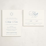 "Aristocratic" - Mitzvah RSVP Cards in Sky by Creo Study - With Invitation