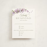 "Meander" - Mitzvah RSVP Cards in Merlot by Angela Marzuki - Front