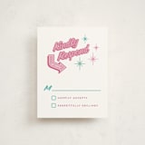 "Las Vegas" - Mitzvah RSVP Cards in Cotton Candy by Claudia Orengo - Front