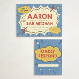 "Pop Art" - Mitzvah RSVP Cards in Comic Pop by Vera Lim - With Invitation