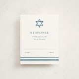 "Painted Star" - Mitzvah RSVP Cards in Lake by Olivia Raufman - Front
