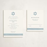 "Painted Star" - Mitzvah RSVP Cards in Lake by Olivia Raufman - With Invitation