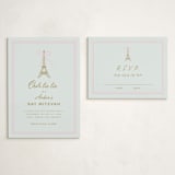 "Ooh La La" - Mitzvah RSVP Cards in Menthe by mo kelley - With Invitation