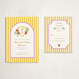 "Beach Club" - Mitzvah RSVP Cards in Lemon by Claudia Orengo - With Invitation