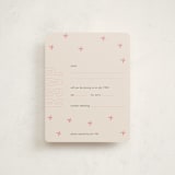 "Bold Name" - Mitzvah RSVP Cards in Peony by Ilene Guy - Front