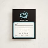 "Neon Spin" - Mitzvah RSVP Cards in Midnight by Ana de Sousa - Front