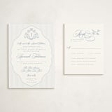 "Regency" - Mitzvah RSVP Cards in Provincial by Jenna Holcomb - With Invitation