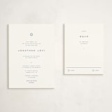 "Celebrate" - Mitzvah RSVP Cards in Navy by Blustery August - With Invitation