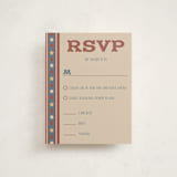 "Vintage Circus" - Mitzvah RSVP Cards in Brick by Amanda Stuff - Front