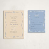 "Framed Star of David" - Mitzvah RSVP Cards in Sky by Stephanie Heinrich Godbout - With Invitation