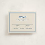 "Checkered Mitzvah" - Mitzvah RSVP Cards in Sky by Creo Study - Front