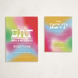 "Groovy" - Mitzvah RSVP Cards in Fruit Punch by Kelly Watkins - With Invitation