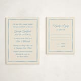 "Linho" - Mitzvah RSVP Cards in Sky by Pati Cascino - With Invitation