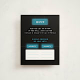 "Neon Glow - B’nai / Bat / Bar Mitzvah Invitation" - Mitzvah RSVP Cards in Lagoon by Anne Retter - SchoepfergeistArt - Front