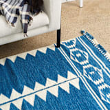 "Neel Handloom Rug" - Area Rugs in blue by Anjali Purohit