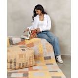 "Shale Hand Knotted Rug in New Zealand Merino" - Area Rugs in multicolor by Anjali Purohit