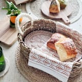 "Handmade Bread Warmer & Wicker Basket - Flower" - Serving Accessories in natural by KORISSA