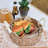 "Handmade Bread Warmer & Wicker Basket - Owl Round" - Serving Accessories in natural by KORISSA