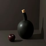 "Handcrafted Stoneware Olive Oil Dispenser - Zitouna 34 oz" - Serving Accessories in black by Powered By People